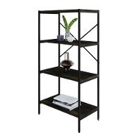 Estante Com 4 Prateleiras 118x60x33cm Tub TUEH1164 Carvalho Dark Est.preta - 5