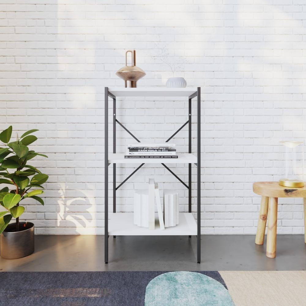 Estante Com 3 Prateleiras 84x45x33cm Tub TUEH843 Branco Chess Est.preta - 4