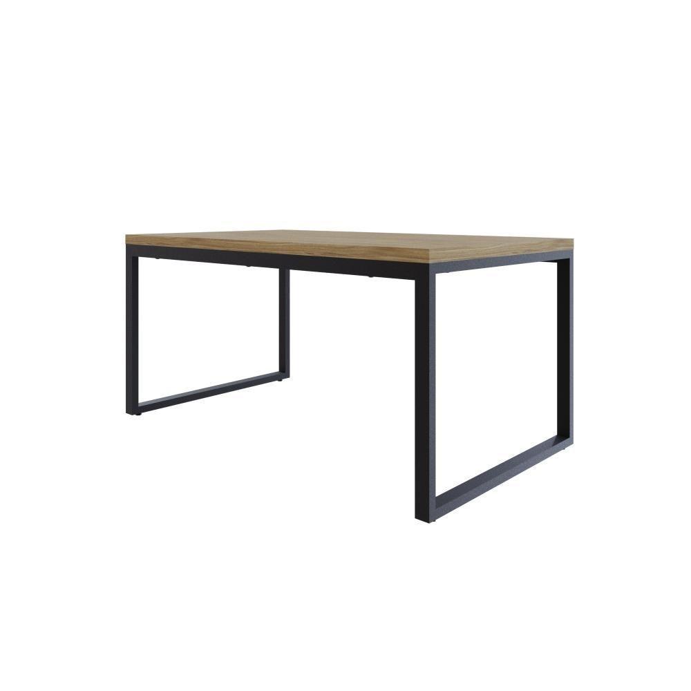 Mesa De Jantar Yon 160 X 90 X 76 Cm Vermont Oak/est.preta Vermont Oak/est.preta - 1