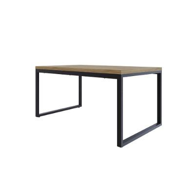 Mesa De Jantar Yon 160 X 90 X 76 Cm Vermont Oak/est.preta Vermont Oak/est.preta