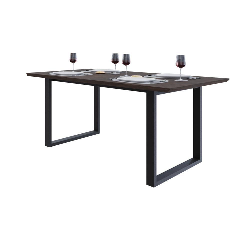 Mesa De Jantar Queens Rg2 180x90x77cm Qemj9180rg2 Terracota - Est.preta Terracota/est.preta - 5