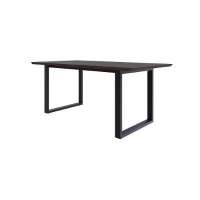 Mesa De Jantar Queens Rg2 180x90x77cm Qemj9180rg2 Terracota - Est.preta Terracota/est.preta