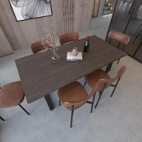 Mesa De Jantar Queens Rg2 180x90x77cm Qemj9180rg2 Terracota - Est.preta Terracota/est.preta