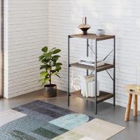 Estante Com 3 Prateleiras 84x45x33cm Tub TUEH843 Nogal Est.preta - 2