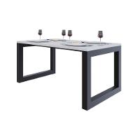 Mesa De Jantar Bronx 160x90x77cm BRMJ9160 Branco Tx - Est.preta Branco Tx/est.preta - 5