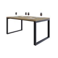 Mesa De Jantar Queens 160x90x77cm Qemj9160 Vermont Oak - Est.preta Vermont Oak/est.preta - 5