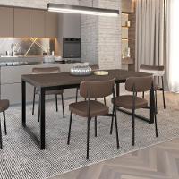 Mesa De Jantar Yon 180 X 90 X 76 Cm Terracota/est.preta Terracota/est.preta - 2