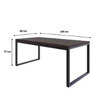 Mesa De Jantar Yon 180 X 90 X 76 Cm Terracota/est.preta Terracota/est.preta - 6