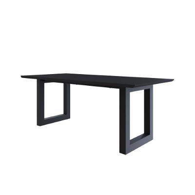 Mesa De Jantar Bronx Rg2 200x90x77cm Brmj9200rg2 Preto Tx - Est.preta Preto Tx/est.preta