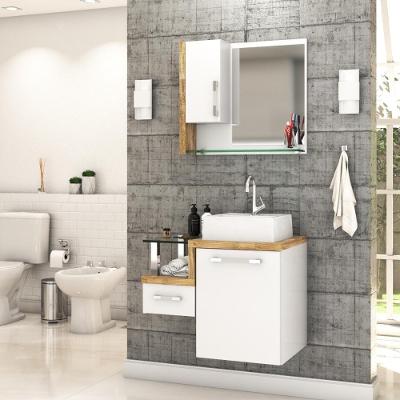 Conjunto Balcão Com Cuba Q32 E Espelheira Legno 630 Branco Chess Com Branco Chess Branco Chess Com Carvalho