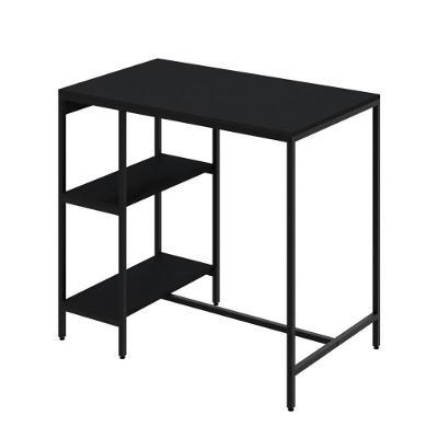 Mesa Bistrô 100x60x92cm Com 2 Banquetas Tub TUCJBI1060.2B Preto ônix Est.preta