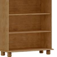 Estante Livreiro 85cm Com Prateleiras Pé Madeira Rubia Freijó F07 - Mpozenato - 6