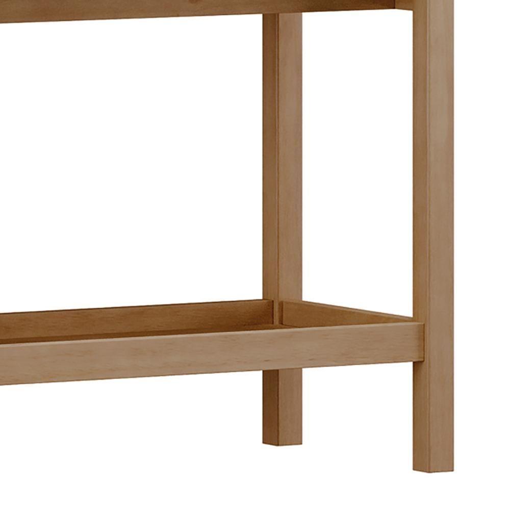 Mesa Lateral Com Prateleira Pé Madeira Soleil Tauari/grafite F07 - Mpozenato - 5