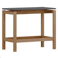 Mesa Lateral Com Prateleira Pé Madeira Soleil Tauari/grafite F07 - Mpozenato - 6