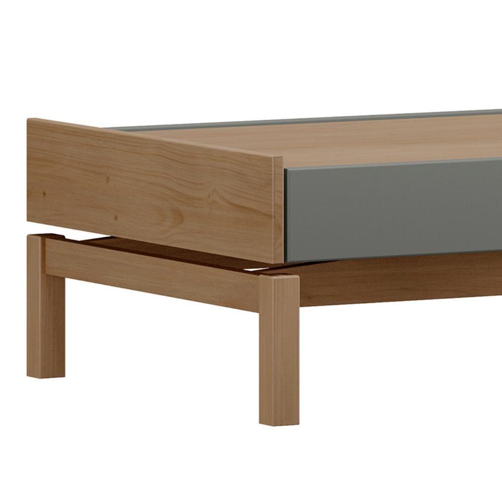 Mesa De Centro Para Sala 100cm Soleil Oak/cinza F07 - Mpozenato - 2