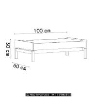 Mesa De Centro Para Sala 100cm Soleil Oak/cinza F07 - Mpozenato - 6