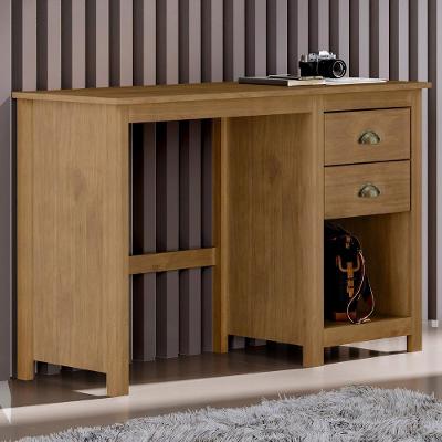 Escrivaninha 110cm 2 Gavetas Home Office Lázio Freijó F07 - Mpozenato