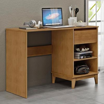 Escrivaninha 110cm 1 Gaveta Home Office Solvi Freijó F07 - Mpozenato