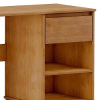 Escrivaninha 110cm 1 Gaveta Home Office Solvi Freijó F07 - Mpozenato - 6