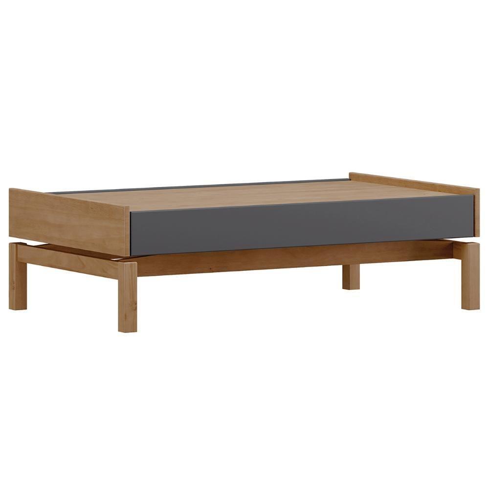 Mesa De Centro Para Sala 100cm Soleil Tauari/grafite F07 - Mpozenato - 2