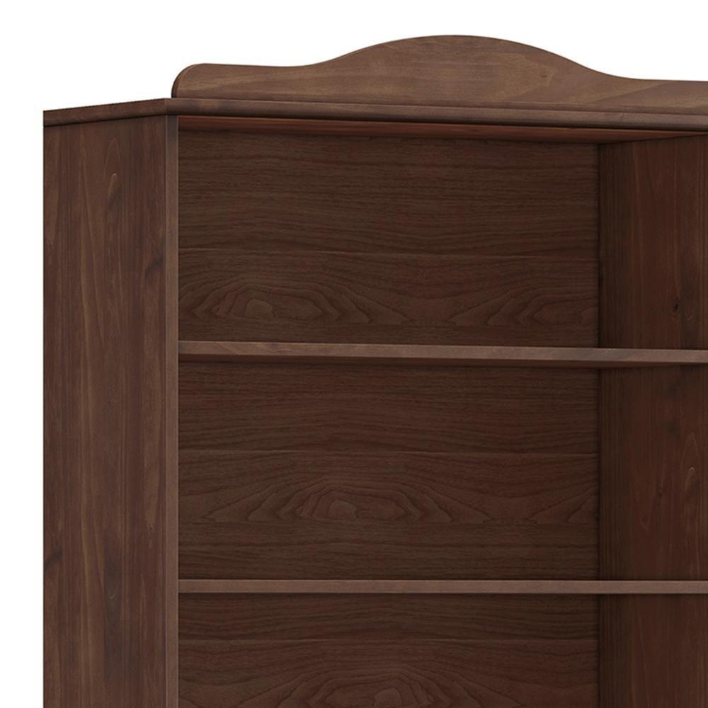 Estante Livreiro 85cm Com Prateleiras Pé Madeira Rubia Café F07 - Mpozenato - 5