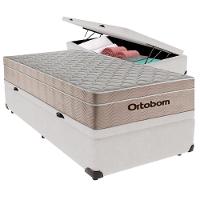 Cama Baú Solteiro Branco+colchão Airtech Molas Ortobom - 1