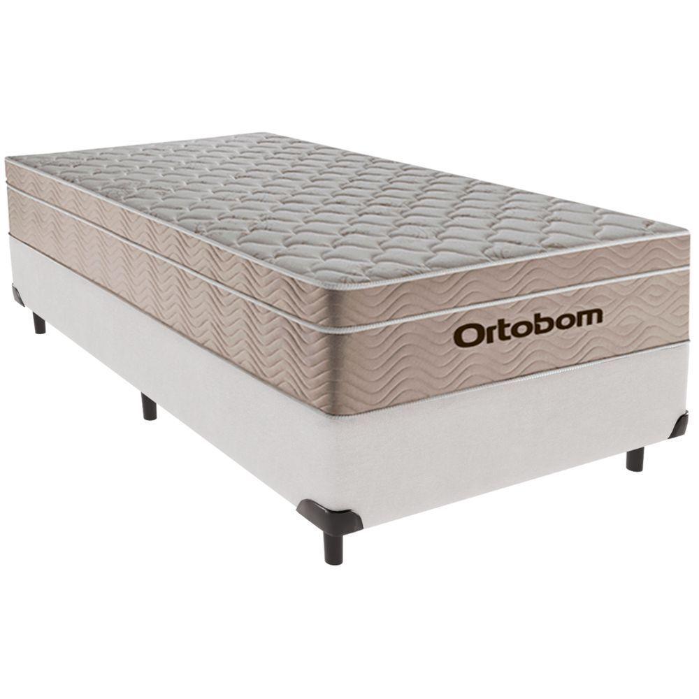 Cama Box Solteiro Branco+colchão Airtech Molas Ortobom - 1