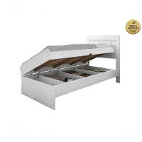 Cama Solteiro Baú Larissa Branca Com Colchão - 3