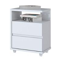 Mesa De Cabeceira Campeche Henn D07-10 Branco - 1