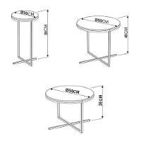 Conjunto Mesas Lateral Voip 03 Peças 24820 Linha Complemento - 5
