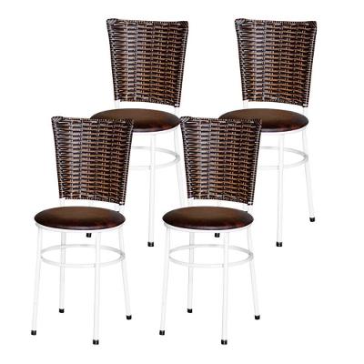 4 Cadeiras Para Mesa Branca Hawai Avelã Amarelo