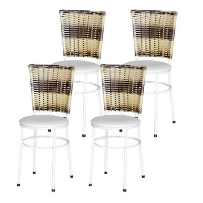 4 Cadeiras Para Mesa Branca Hawai Cappuccino Premium Branco