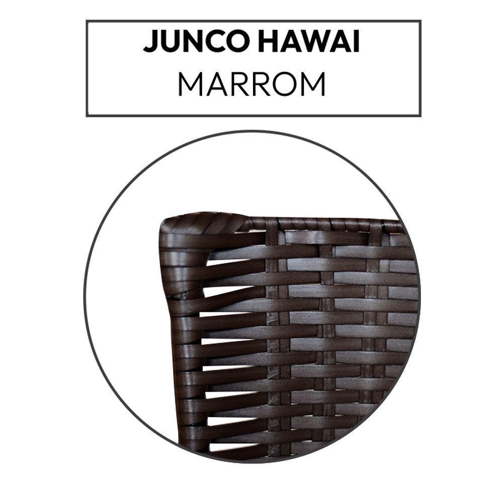 4 Cadeiras Para Mesa Branca Hawai Marrom Assento Floral Orquídea - 6