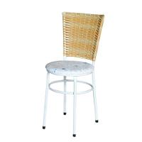4 Cadeiras Para Mesa Branca Hawai Palha Com Assento Floral Areia - 2