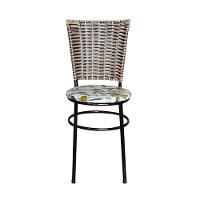 6 Cadeiras Para Mesa Preta Hawai Avelã Assento Floral Orquídea - 3