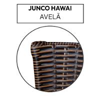 6 Cadeiras Para Mesa Preta Hawai Avelã Assento Floral Orquídea - 6