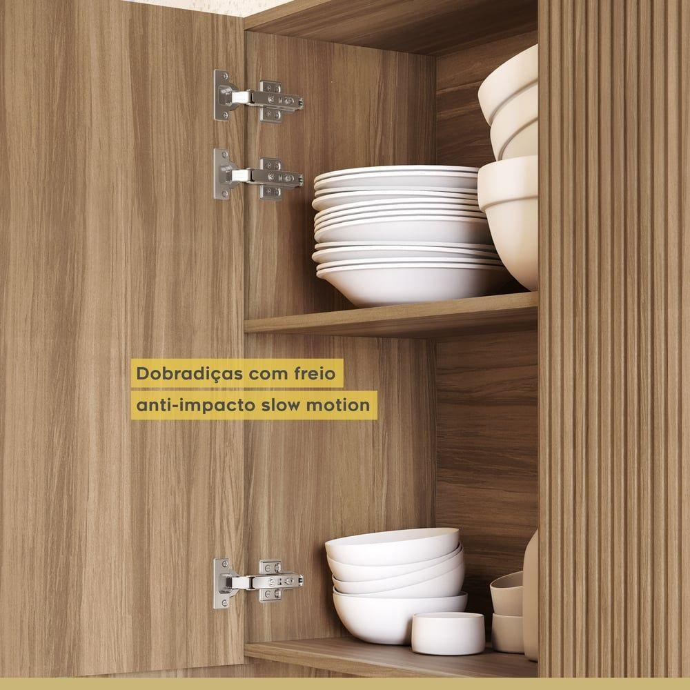 Armário Aéreo 2 Portas 120cm 100% Mdf Rainha Nature - 5