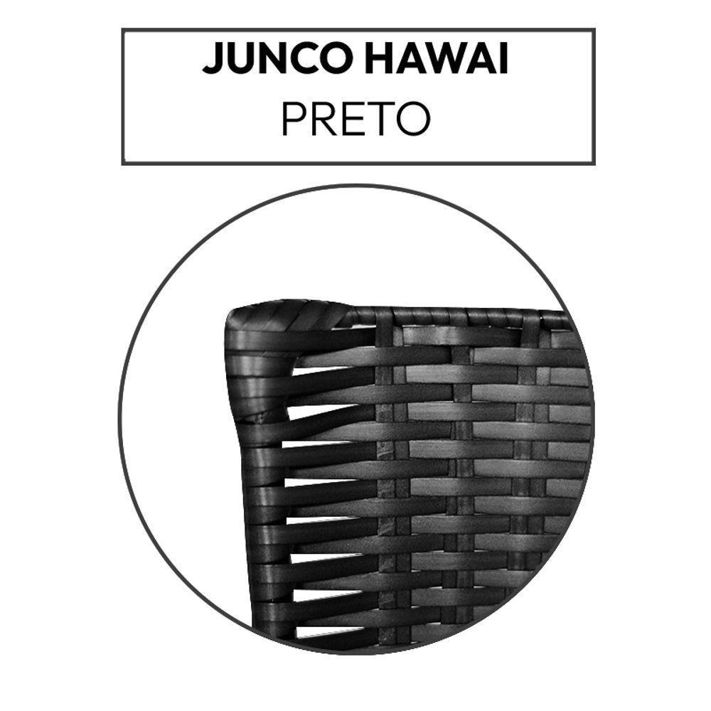 4 Cadeiras Preta Para Mesa Hawai Preta Assento Floral Areia - 6