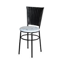 4 Cadeiras Preta Para Mesa Hawai Preta Assento Floral Areia - 2