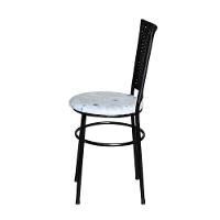 4 Cadeiras Preta Para Mesa Hawai Preta Assento Floral Areia