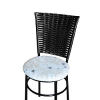 4 Cadeiras Preta Para Mesa Hawai Preta Assento Floral Areia - 5