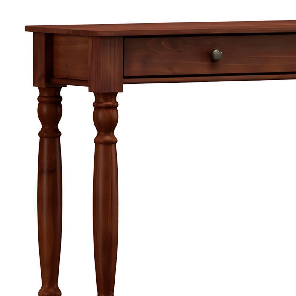 Aparador De Sala 120cm 2 Gavetas Pé Madeira Rubia Café F07 - Mpozenato - 5