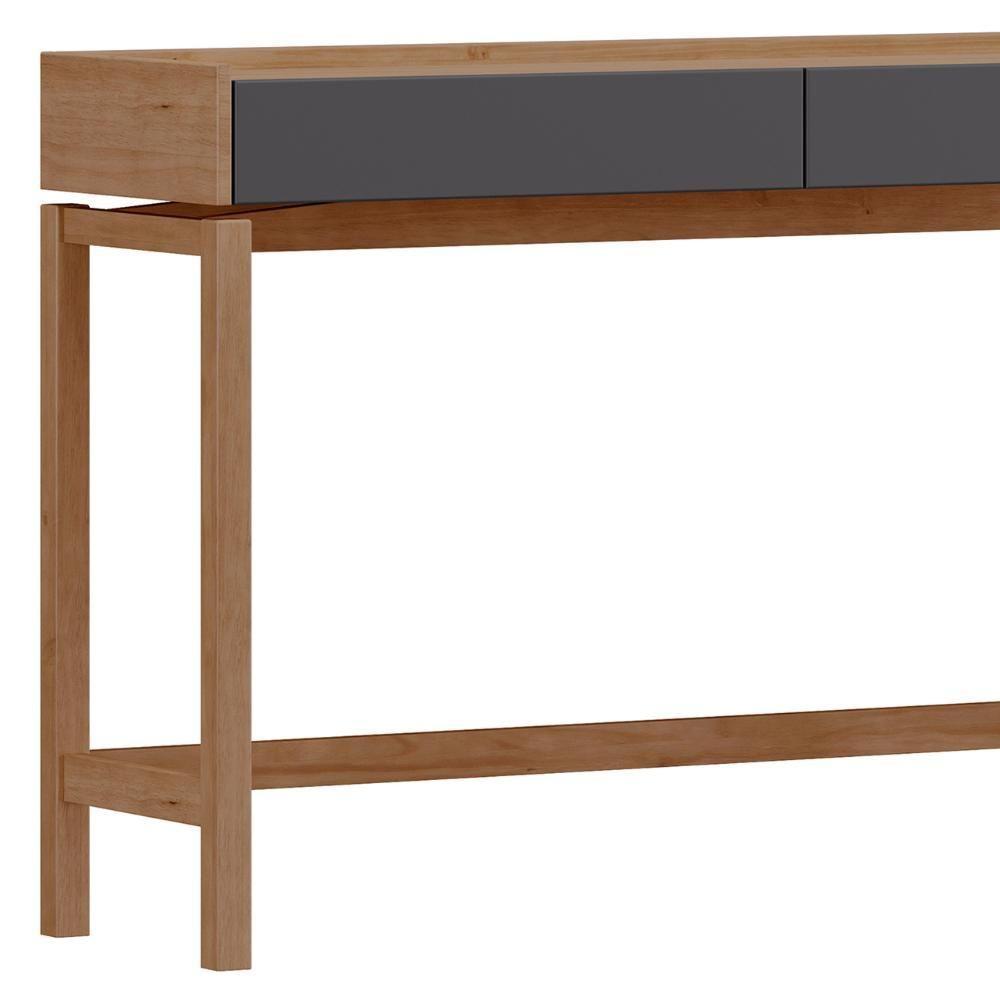 Aparador Sala De Estar 120cm Pé Madeira Soleil Tauari/grafite F07 - Mpozenato - 5