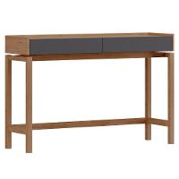 Aparador Sala De Estar 120cm Pé Madeira Soleil Tauari/grafite F07 - Mpozenato - 2