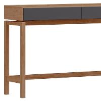 Aparador Sala De Estar 120cm Pé Madeira Soleil Tauari/grafite F07 - Mpozenato - 5