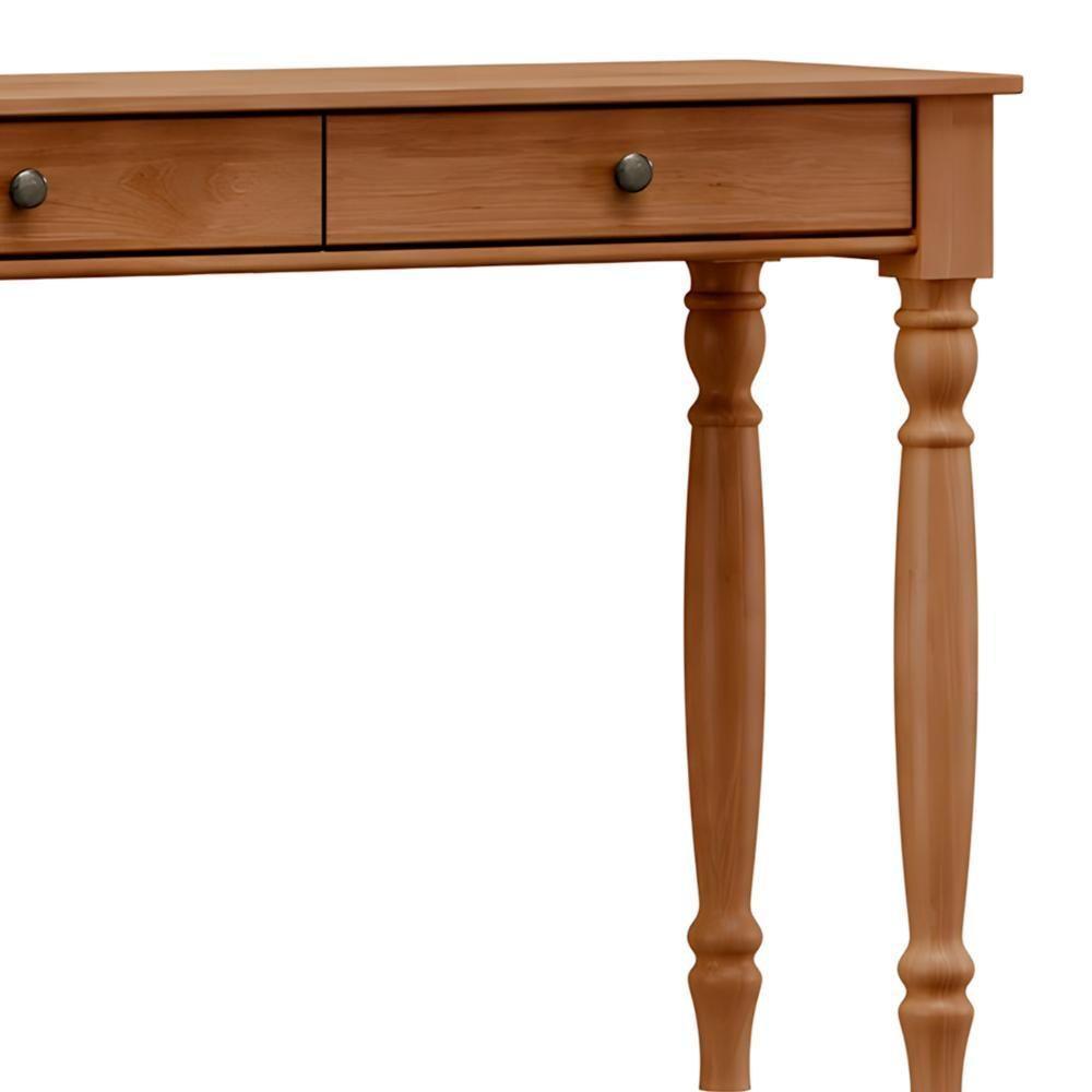 Aparador De Sala 120cm 2 Gavetas Pé Madeira Rubia Freijó F07 - Mpozenato - 2