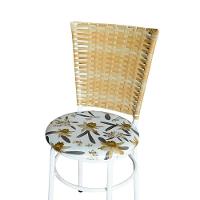 4 Cadeiras Para Mesa Branca Hawai Palha Com Assento Floral Orquídea - 5