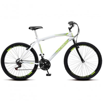 Bicicleta Cazelle Cb 500 Aro 26 Comum Natural 36 Raias 18 Marchas Freios V-brake E Suporte De Guidão Down Hill Colli Branco