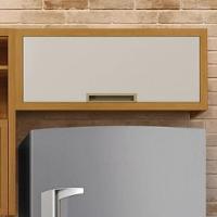 Armário Aéreo Para Geladeira 1 Porta Basculante Imperatriz Nesher Móveis Freijó-off White - 5