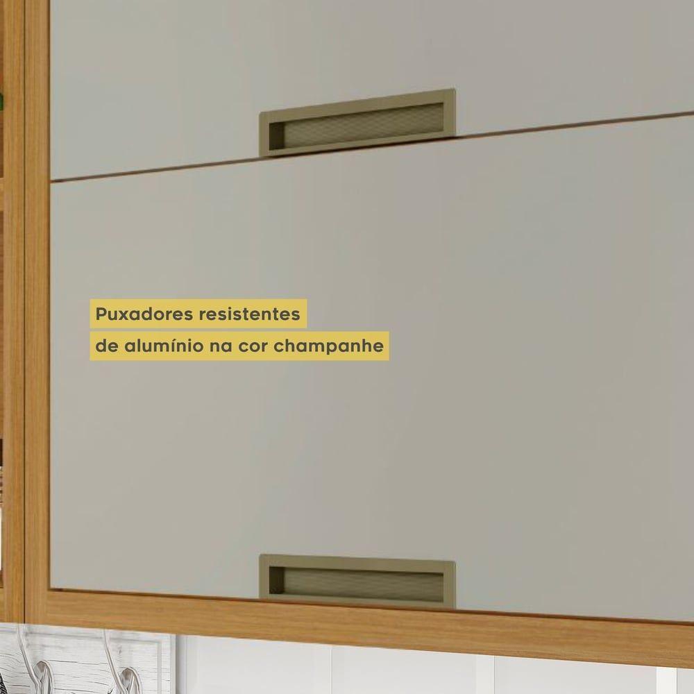 Armário Aéreo 2 Portas Basculantes Imperatriz Nesher Móveis Freijó-off White - 4